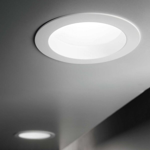 Ideal Lux 193519 LED zápustné stropné bodové svietidlo Basic wide 1x10W | 1000L | 3000K | IP44 - biela