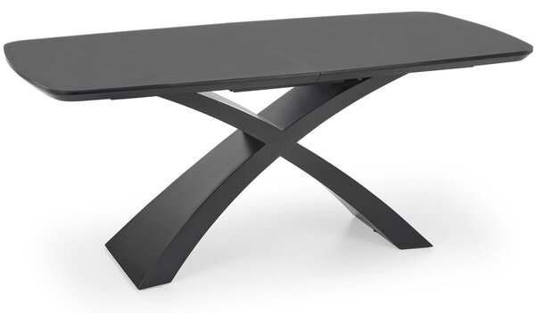 Rozkladací jedálenský stôl Silvestro - tmavosivá / čierna