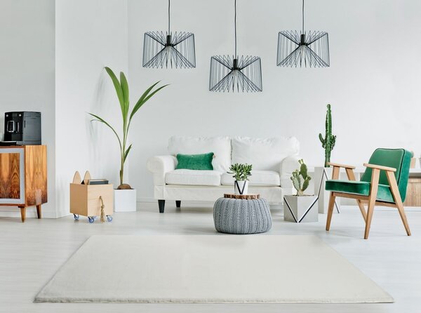 Biely koberec Universal Fox Liso, 160 x 230 cm