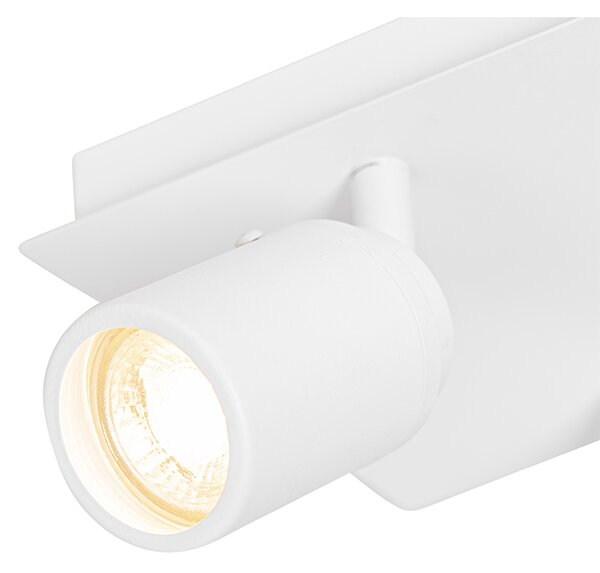 Inteligentné kúpeľňové bodové svietidlo biele štvorcové 2-svetelné IP44 vrátane 2 Wifi GU10 50mm - Ducha