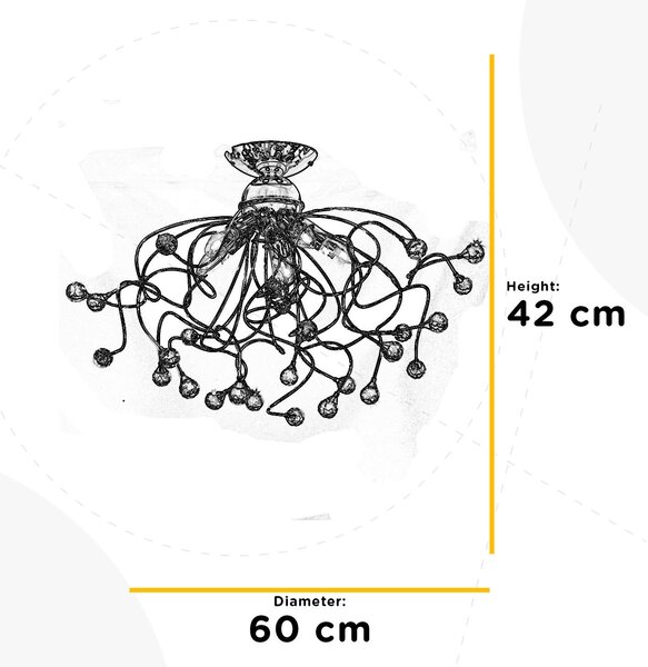 STROPNÉ SVIETIDLO, 60/42 cm - Online Only bytové doplnky, Online Only