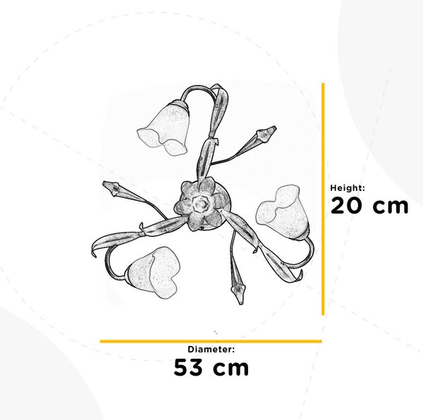 STROPNÉ SVIETIDLO, 53/20 cm - Online Only bytové doplnky, Online Only