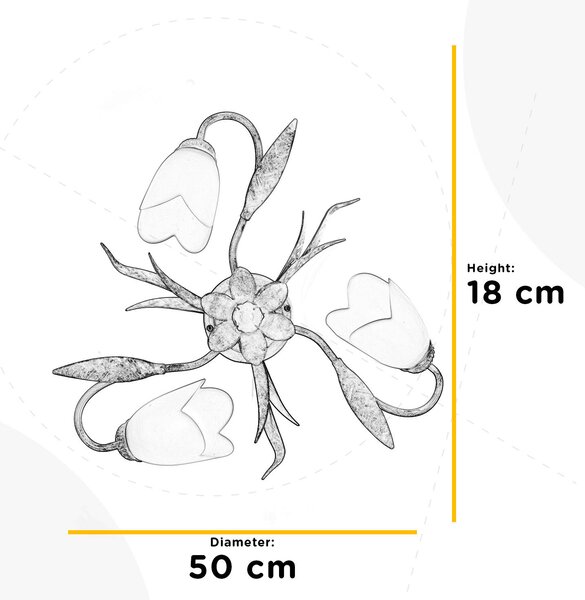 STROPNÉ SVIETIDLO, 50/18/0 cm - Online Only bytové doplnky, Online Only
