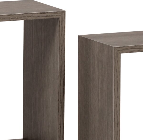 Set troch nástenných políc hnedé P-008 SON (3 ks)