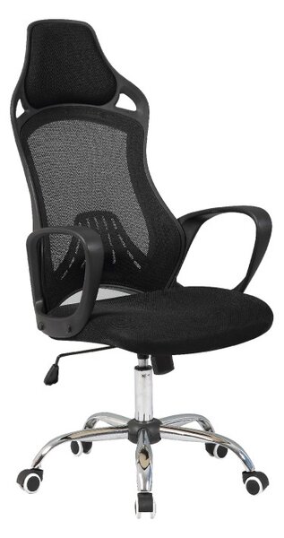 KONDELA Ario kancelárska stolička s podrúčkami čierna