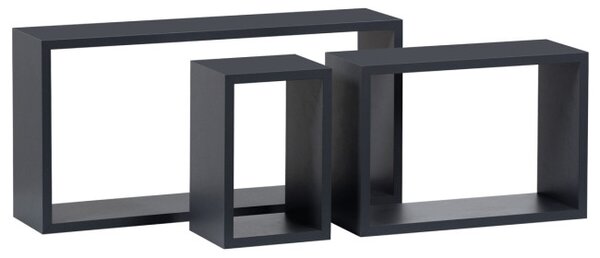 Set troch nástenných políc sivé P-009 GREY2 (3 ks)
