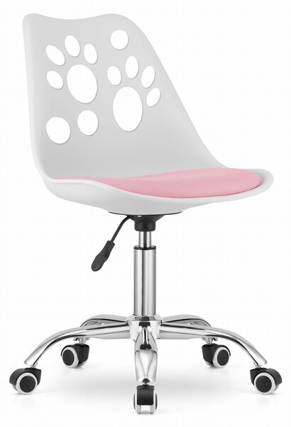 PreHouse Otočná stolička PRINT - biela a ružová