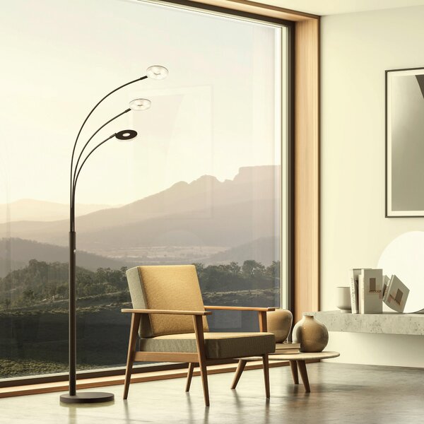 OBLÚKOVÁ LAMPA, 45/185 cm Fischer & Honsel - Online Only bytové doplnky, Online Only