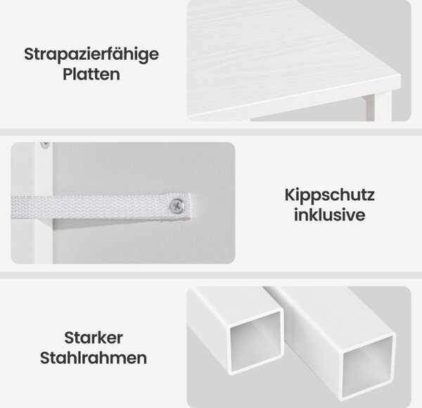 Sada 2 nočných stolíkov s LED osvetlením a nabíjacou stanicou LGSB35202W102