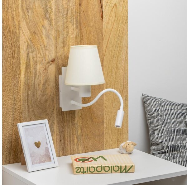 Brilagi - LED Nástenná lampa NUBILA 1xE27/25W/230V + LED/3W biela/krémová