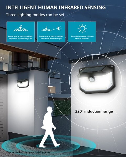Brilagi - LED Solárne nástenné svietidlo so senzorom WALLIE LED/4W/5,5V IP65