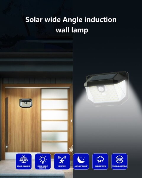Brilagi - LED Solárne nástenné svietidlo so senzorom WALLIE LED/4W/5,5V IP65