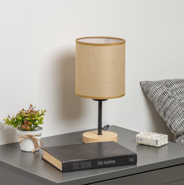 Brilagi - Stolná lampa NUBILA WOOD 1xE27/25W/230V dub/svetlohnedá