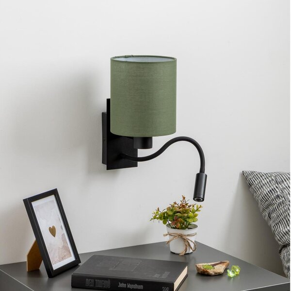 Brilagi - LED Nástenná lampa NUBILA 1xE27/25W/230V + LED/3W čierna/zelená