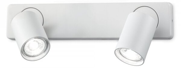 Ideal Lux 229041 stropná a nástenná bodová lampa Rudy 2x35W | GU10 - biela