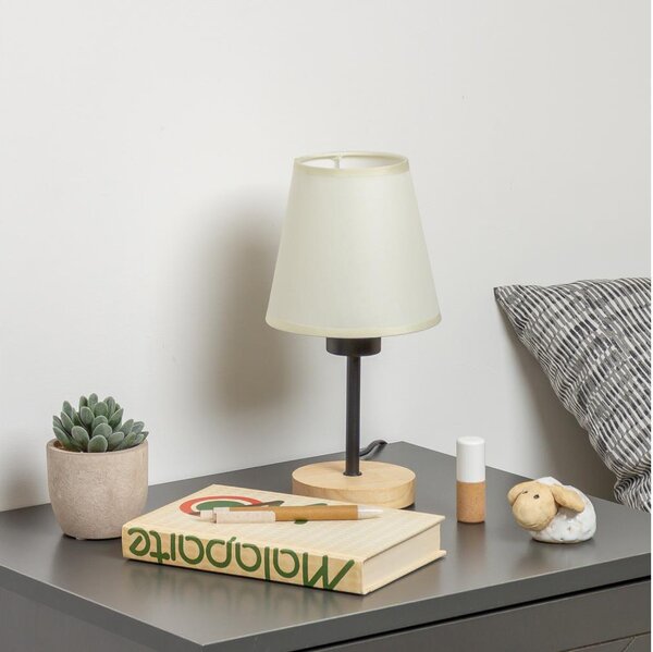 Brilagi - Stolná lampa NUBILA WOOD 1xE27/25W/230V dub/krémová