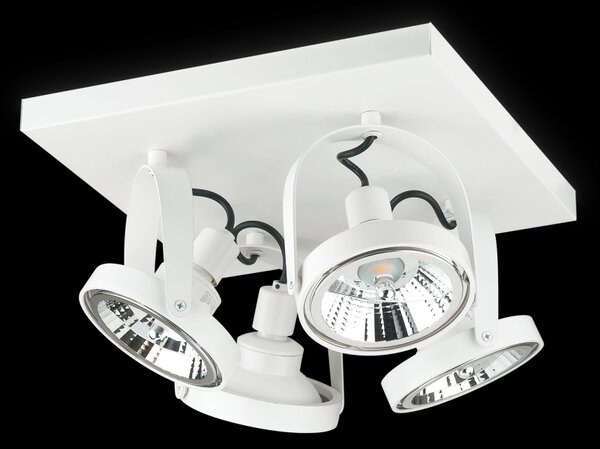Ideal Lux 229638 prisadené stropné bodové svietidlo Glim 4x50W | GU10 | IP20 - nastaviteľné, biele