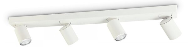 Ideal Lux 229089 stropná a nástenná bodová lampa Rudy 4x35 W | GU10 - biela