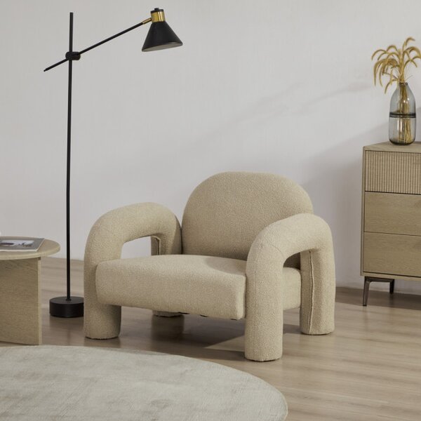 Kreslo SEDIA TEDDY BOUCLÉ béžové 778148