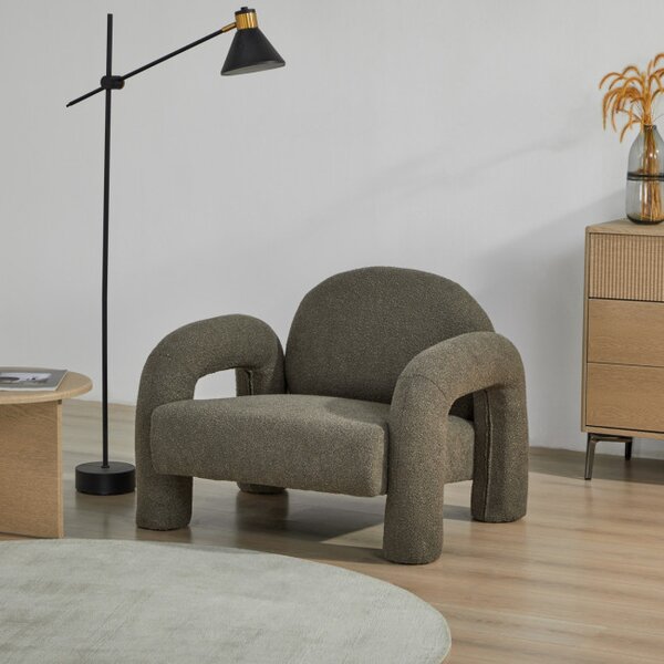 Kreslo SEDIA TEDDY BOUCLÉ hnedé 778155
