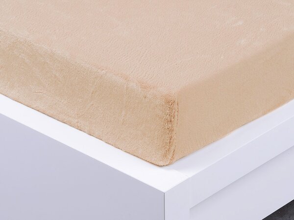 XPOSE® Detská mikroplyšová plachta Exclusive - biela káva 70x140 cm