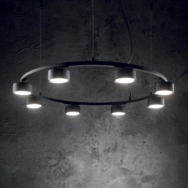 Ideal Lux 235547 závesný stropný luster Minor 8x15W | GX53 - čierny