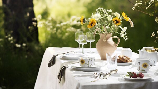 Porcelánový hrnček Hammershøi Summer Sunflower, 330 ml