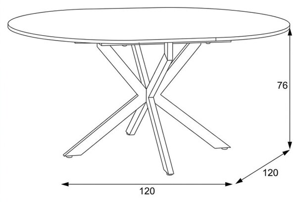 Jedálenský stôl rozkladací DT-I1120 WT biely