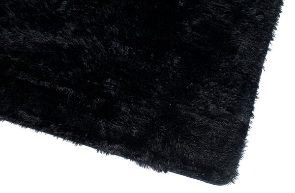 TA Koberec BLACK BLACK SILK Čierny Obdĺžnikový Rozmer: 80x150 cm