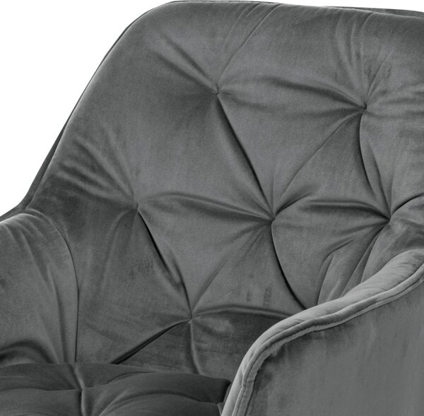 Jedálenská stolička zamatová, sivá DCH-421 GREY4