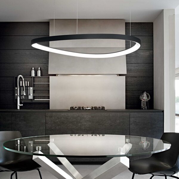 Ideal Lux 247281 LED závesné stropné svietidlo Gemini 1x60W | 6200L | 3000K - čierna