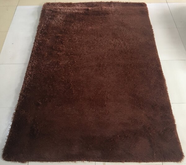 TA Koberec BROWN BROWN SILK Hnedý Obdĺžnikový Rozmer: 80x150 cm