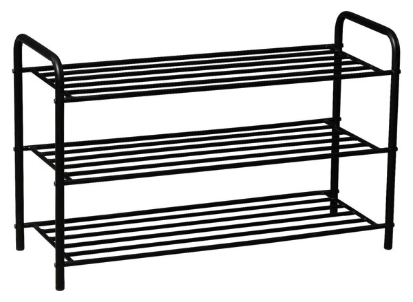 REGÁL NA TOPÁNKY, čierna, 80/51/30 cm Xora - Online Only drobný nábytok, Online Only