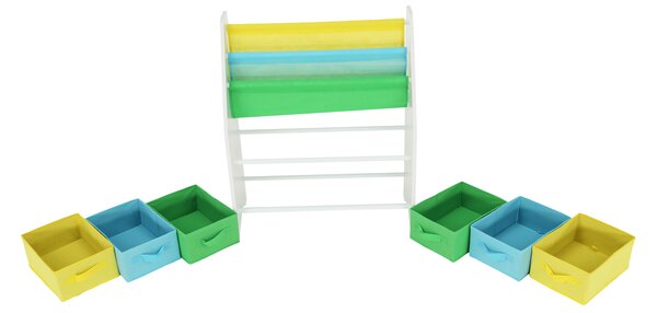 KONDELA Organizér/regál na hračky, viacfarebná/vzor, NOMITO TYP 1
