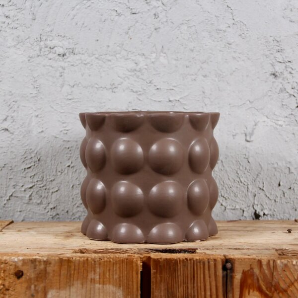 Kvetináč Cotton hnedý Ø 12 cm