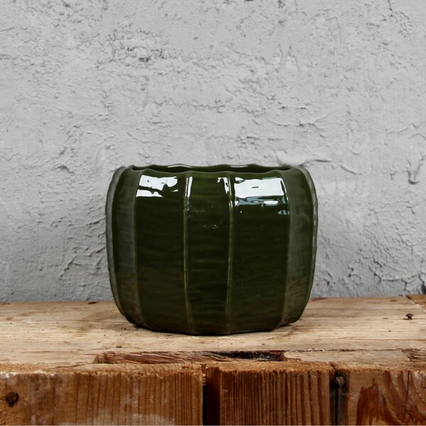 Kvetináč Verde tmavozelený Ø 12 cm