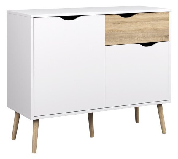 Dvojdverová komoda Oslo 75387 - dub sonoma / biela