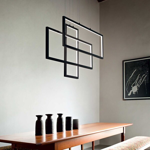 Ideal Lux 253589 LED závesné stropné svietidlo Frame 1x93W | 9600lm | 3000K - biela