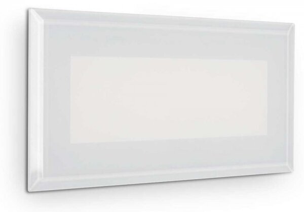 Ideal Lux 255804 LED vonkajšie nástenné orientačné svietidlo Indio 1x8W | 1170lm | 3000K | IP65 - biela