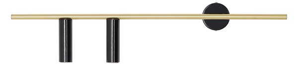 Aldex TREVO 2 BLACK BRASS | Moderná nástenná lampa v čierno-mosadznej kombinácii Variant: Ľavá