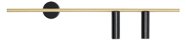 Aldex TREVO 2 BLACK BRASS | Moderná nástenná lampa v čierno-mosadznej kombinácii Variant: Pravá