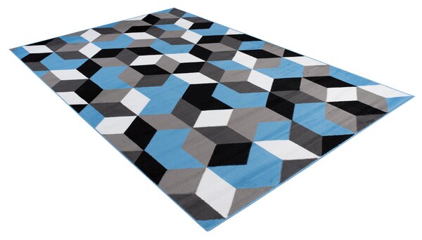TA Koberec Q545A BLUE MAYA PP EYM Sivý Obdĺžnikový Rozmer: 80x150 cm