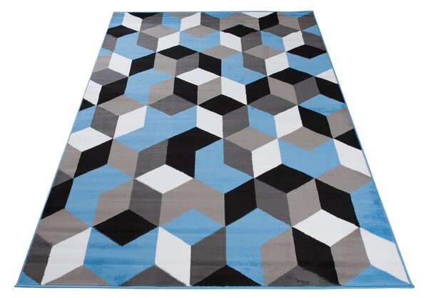 TA Koberec Q545A BLUE MAYA PP EYM Sivý Obdĺžnikový Rozmer: 80x150 cm