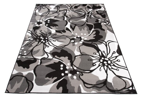 TA Koberec Z907D BLACK MAYA PP EYM Sivý Obdĺžnikový Rozmer: 200x200 cm