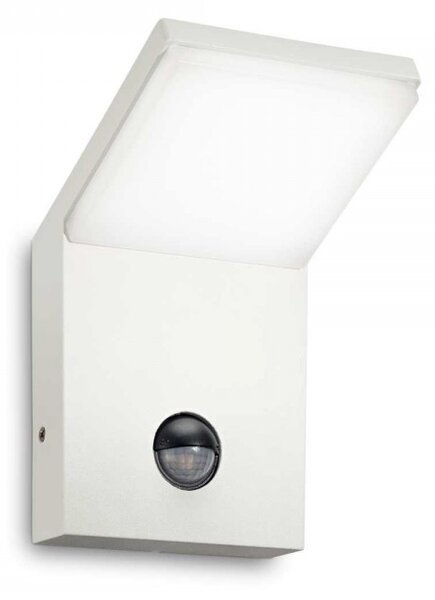Ideal Lux 269146 LED vonkajšie nástenné svietidlo s pohybovým čidlom Style 1x9,5W | 750l | 3000K | IP54 - biela