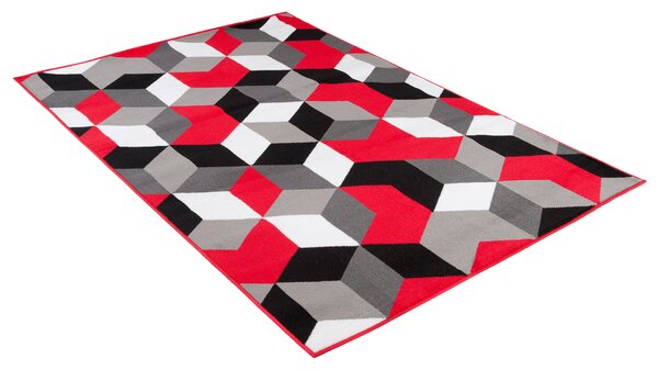 TA Koberec Q545A RED MAYA PP ESM Sivý Obdĺžnikový Rozmer: 80x150 cm