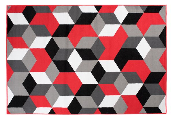 TA Koberec Q545A RED MAYA PP ESM Sivý Obdĺžnikový Rozmer: 80x150 cm
