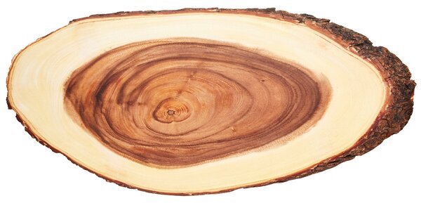 Rustikálna drevená servírovacia doska 55x26cm barva: hnědá, velikost: 55x26