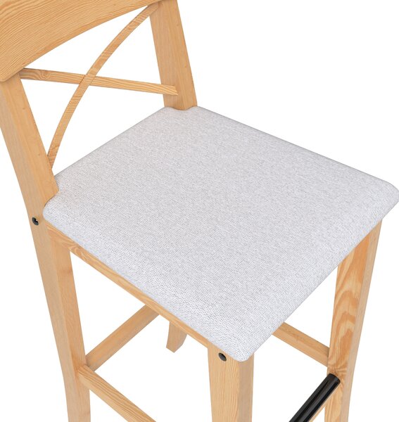 Poťah na barovú stoličku Ingolf s čalúneným sedadlom