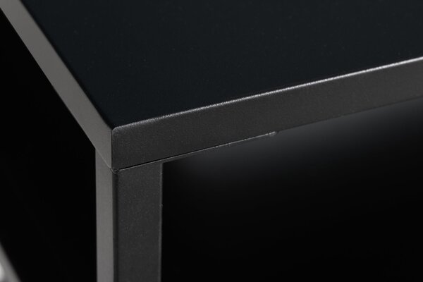 Kávový stolík DURA STEEL 70cm práškovaný kov čierny